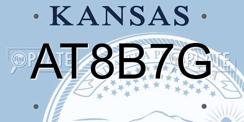 AT8B7G Kansas License Plate