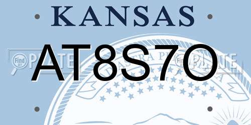 AT8S7O Kansas License Plate