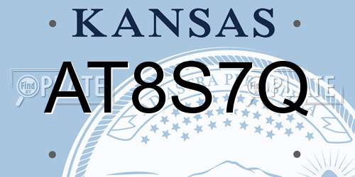 AT8S7Q Kansas License Plate