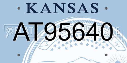 AT95640 Kansas License Plate