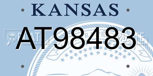 AT98483 Kansas License Plate