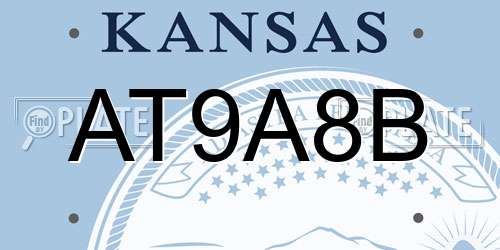 AT9A8B Kansas License Plate