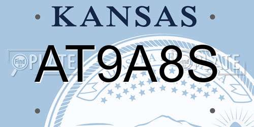 AT9A8S Kansas License Plate