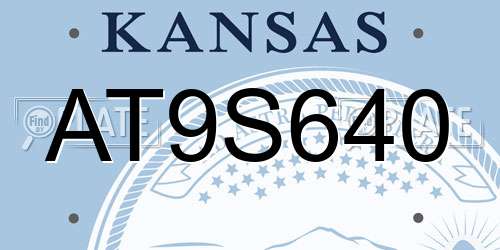 AT9S640 Kansas License Plate