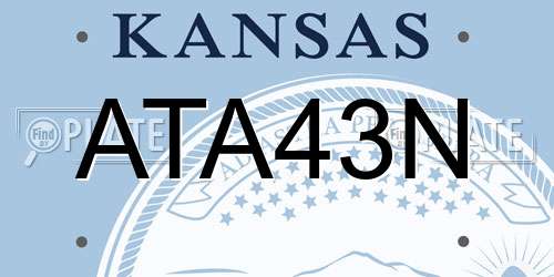 ATA43N Kansas License Plate