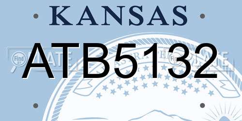 ATB5132 Kansas License Plate
