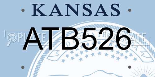 ATB526 Kansas License Plate