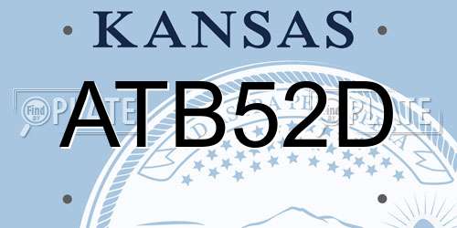 ATB52D Kansas License Plate