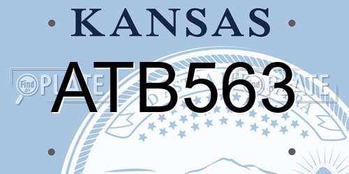 ATB563 Kansas License Plate