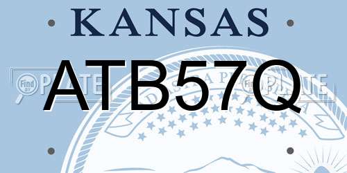 ATB57Q Kansas License Plate