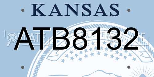 ATB8132 Kansas License Plate