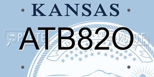 ATB82O Kansas License Plate