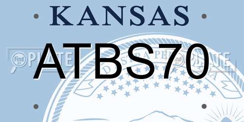 ATBS70 Kansas License Plate