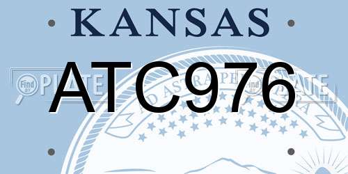ATC976 Kansas License Plate