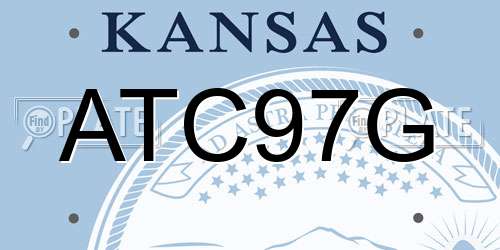 ATC97G Kansas License Plate