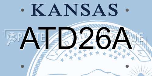 ATD26A Kansas License Plate