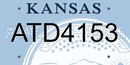 ATD4153 Kansas License Plate