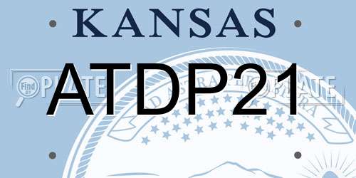 ATDP21 Kansas License Plate