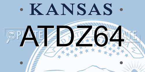 ATDZ64 Kansas License Plate