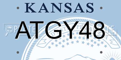 ATGY48 Kansas License Plate