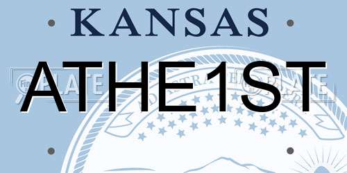 ATHE1ST Kansas License Plate