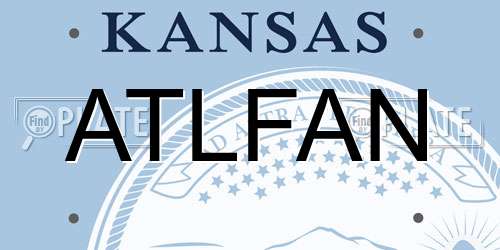 ATLFAN Kansas License Plate