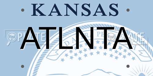 ATLNTA Kansas License Plate