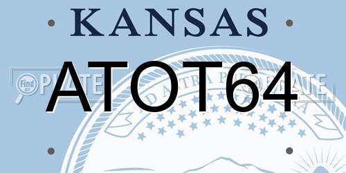 ATOT64 Kansas License Plate