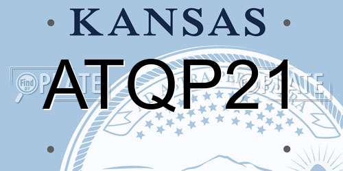 ATQP21 Kansas License Plate