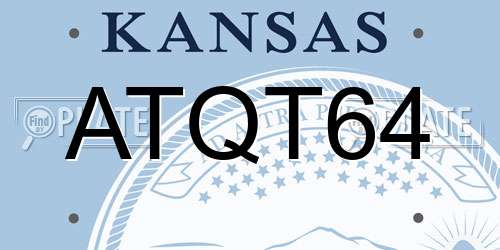 ATQT64 Kansas License Plate