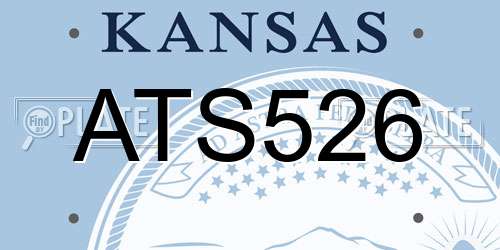 ATS526 Kansas License Plate