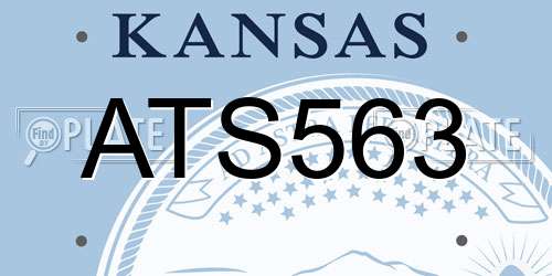 ATS563 Kansas License Plate