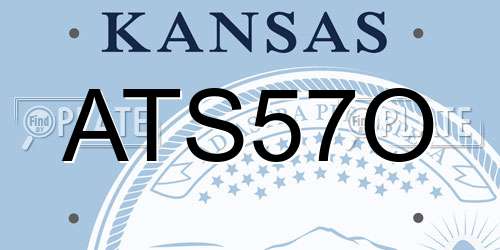ATS57O Kansas License Plate