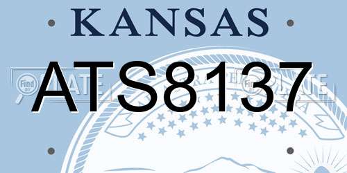 ATS8137 Kansas License Plate