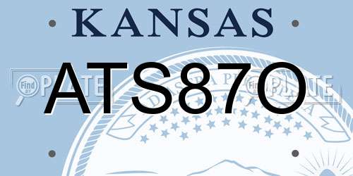 ATS87O Kansas License Plate