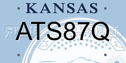 ATS87Q Kansas License Plate