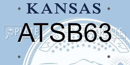 ATSB63 Kansas License Plate