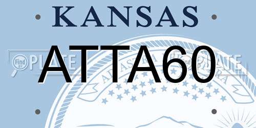 ATTA60 Kansas License Plate