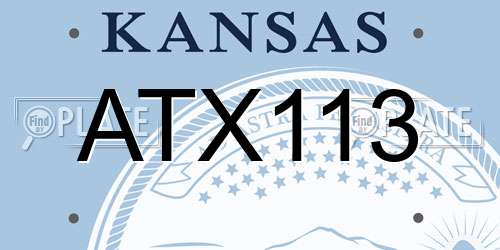 ATX113 Kansas License Plate