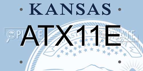ATX11E Kansas License Plate