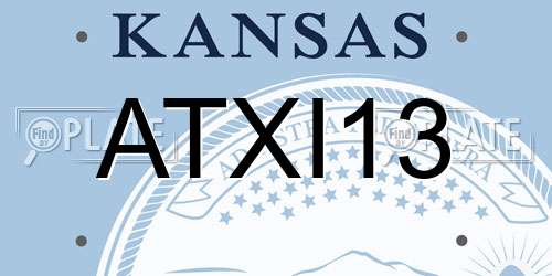 ATXI13 Kansas License Plate