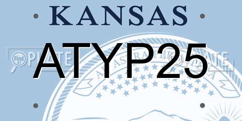 ATYP25 Kansas License Plate