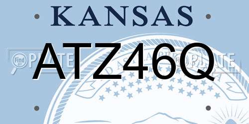 ATZ46Q Kansas License Plate
