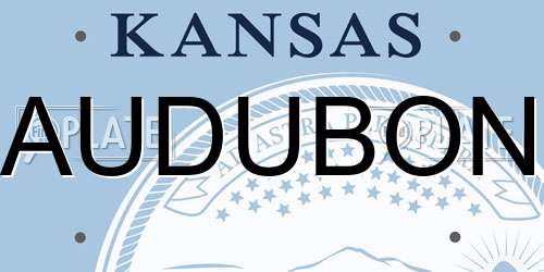 AUDUBON Kansas License Plate