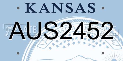 AUS2452 Kansas License Plate