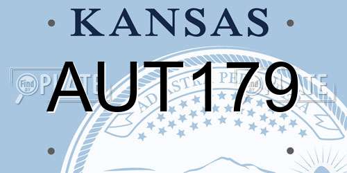AUT179 Kansas License Plate