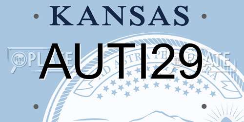 AUTI29 Kansas License Plate