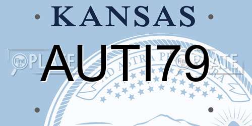 AUTI79 Kansas License Plate