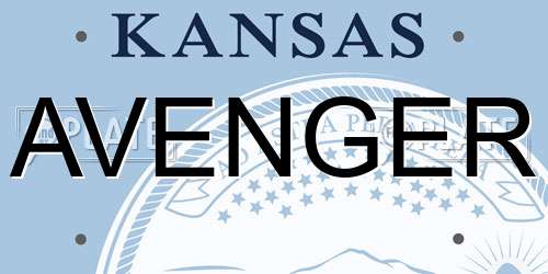 AVENGER Kansas License Plate