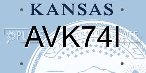 AVK74I Kansas License Plate